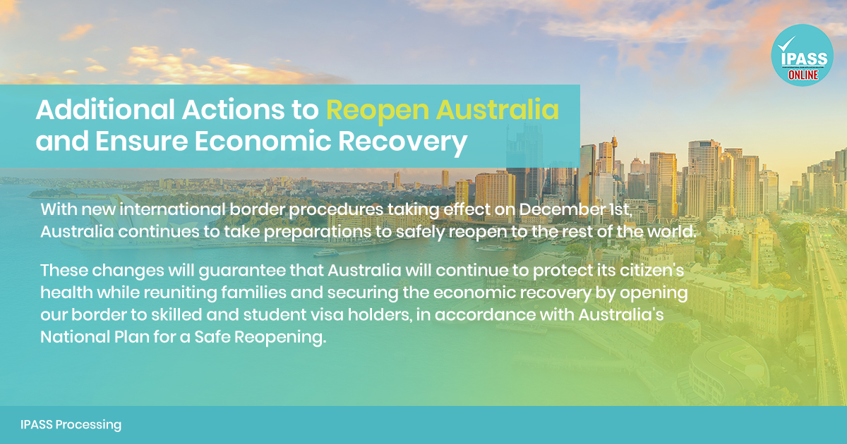 Reopen Australia and Ensure Economic Recovery