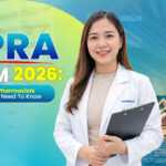 OPRA Exam 2026 blog cover for Filipino pharmacists, featuring a pharmacist holding a clipboard with Sydney Opera House and Australian flag elements in the background.